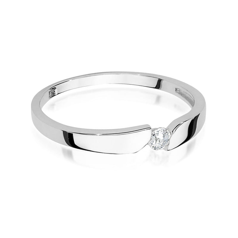 Inel Aur 9K cu Diamant Natural 0.08 ct, imaginea 6 din 8