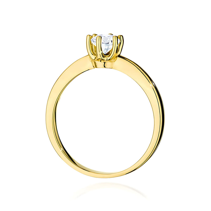 Inel Aur 9K cu Diamant Natural 0.40 ct, imaginea 3 din 8