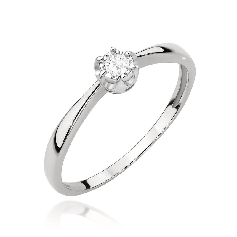 Inel Aur 9K cu Diamant Natural 0.06 ct, imaginea 4 din 6