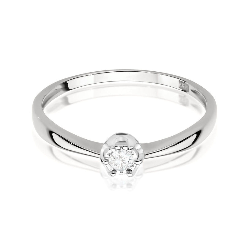 Inel Aur 9K cu Diamant Natural 0.06 ct, imaginea 5 din 6