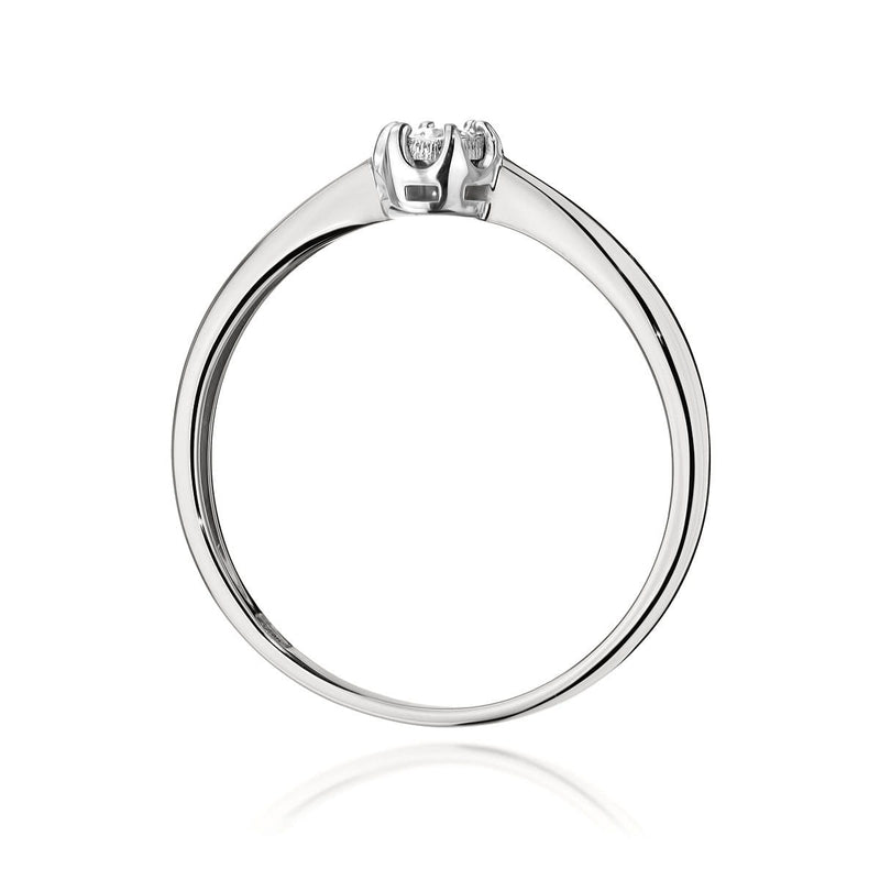 Inel Aur 9K cu Diamant Natural 0.06 ct, imaginea 6 din 6