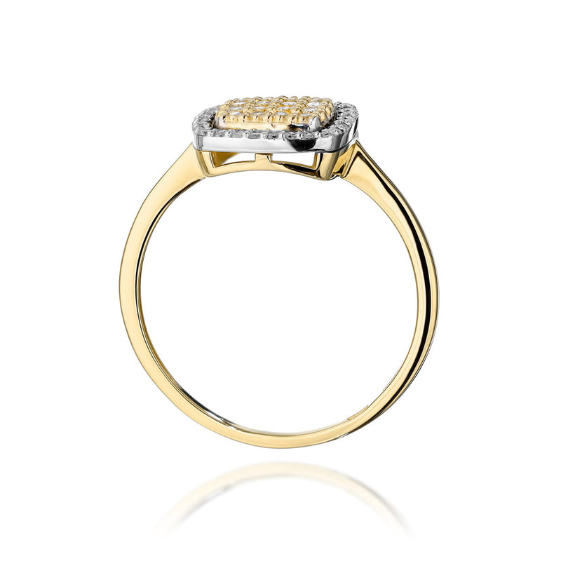 Inel Aur 9K cu Diamante Naturale 0.28 ct, imaginea 3 din 14
