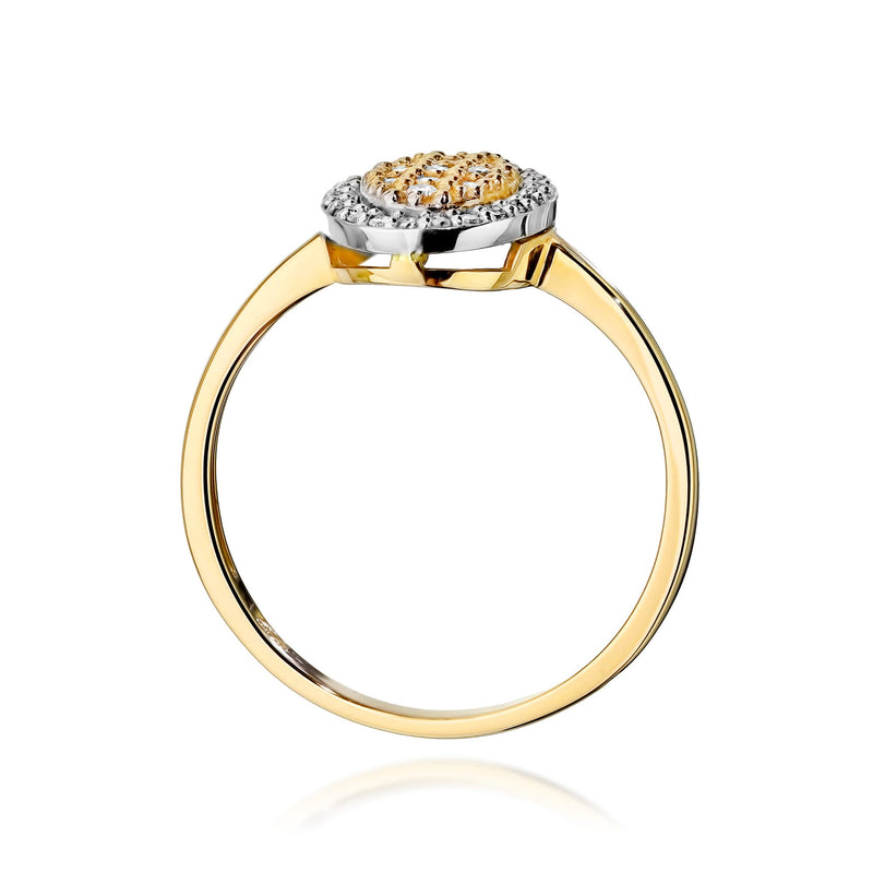 Inel Aur 9K cu Diamante Naturale 0.20 ct, imaginea 3 din 14