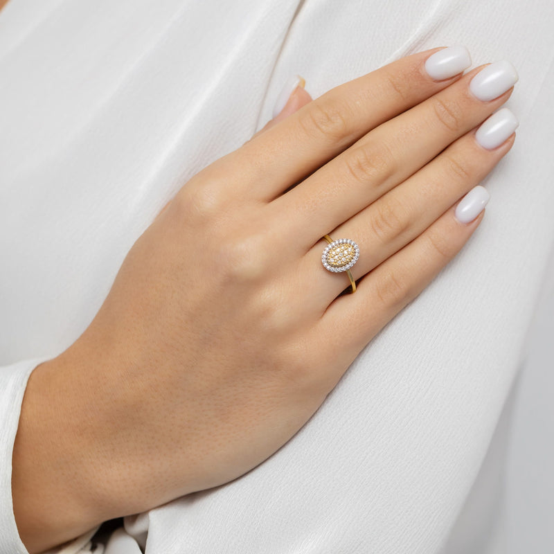 Inel Aur 9K cu Diamante Naturale 0.20 ct, imaginea 6 din 14