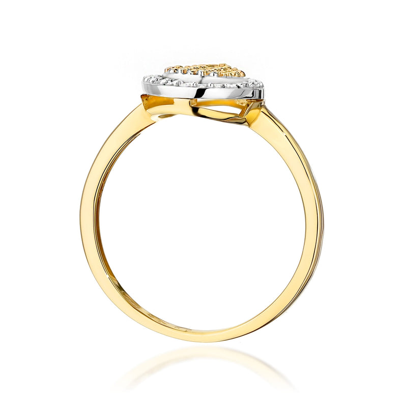 Inel Aur 9K cu Diamante Naturale 0.22 ct, imaginea 3 din 8