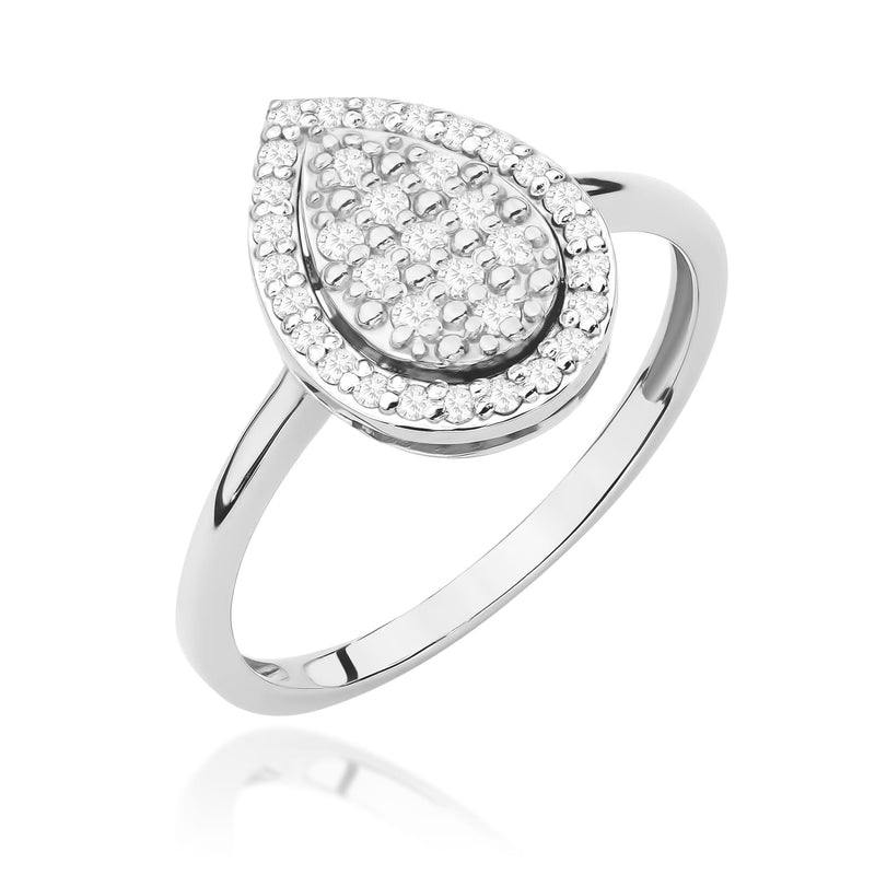 Inel Aur 9K cu Diamante Naturale 0.22 ct, imaginea 5 din 8