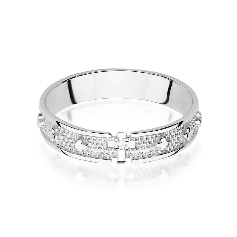 Inel Aur 9K cu Diamant Natural 0.01 ct, imaginea 5 din 6