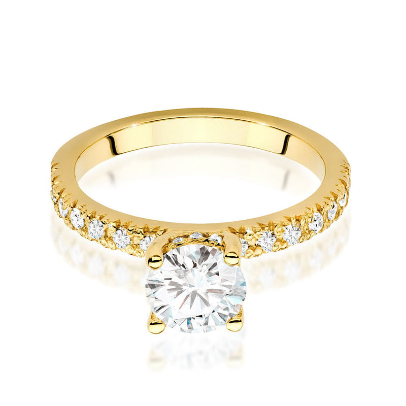 Inel Aur 9K cu Diamante Naturale 1.26 ct, imaginea 2 din 6