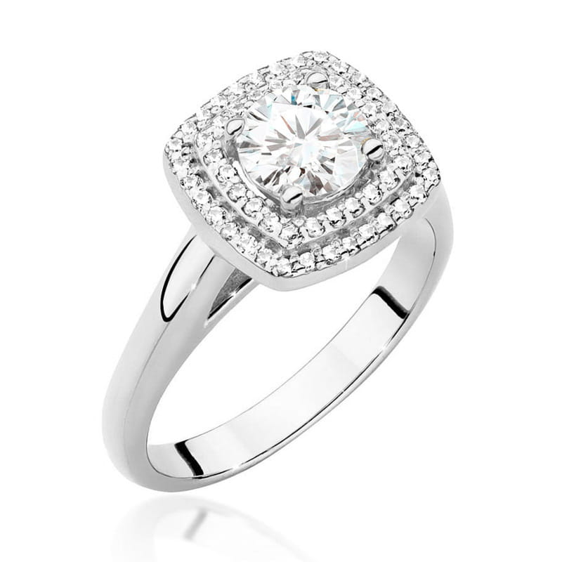 Inel Aur 9K cu Diamante Naturale 0.98 ct, imaginea 4 din 6