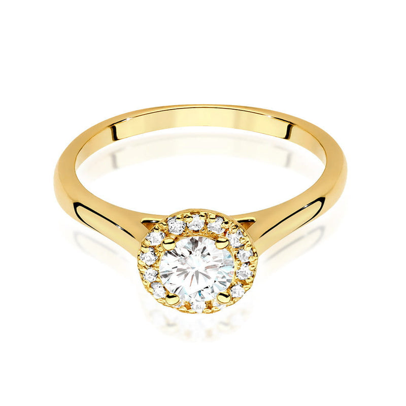 Inel Aur 9K cu Diamante Naturale 0.62 ct, imaginea 2 din 6