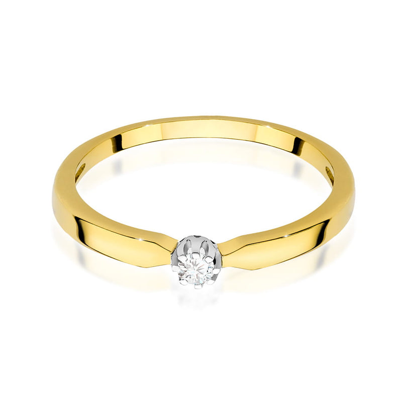 Inel Aur 9K cu Diamant Natural 0.04 ct, imaginea 2 din 8