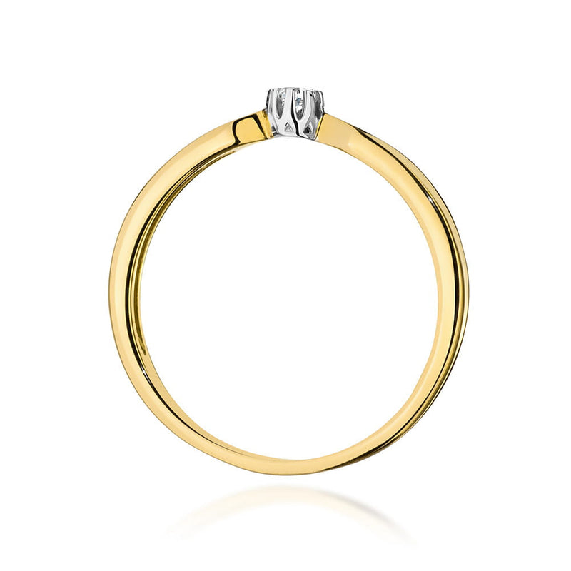 Inel Aur 9K cu Diamant Natural 0.04 ct, imaginea 3 din 8