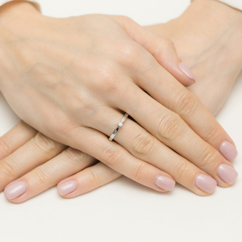 Inel Aur 9K cu Diamant Natural 0.04 ct, imaginea 8 din 8