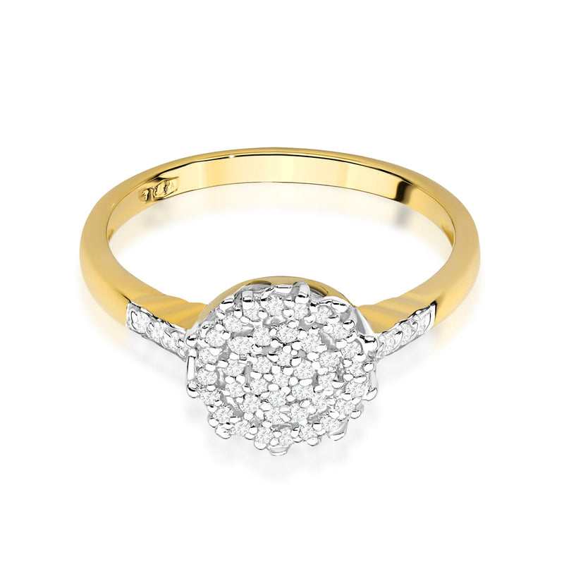 Inel Aur 9K cu Diamante Naturale 0.23 ct, imaginea 2 din 6