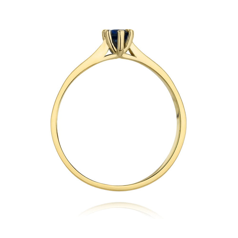 Inel Aur 9K cu Safir 0.15 ct, imaginea 3 din 7