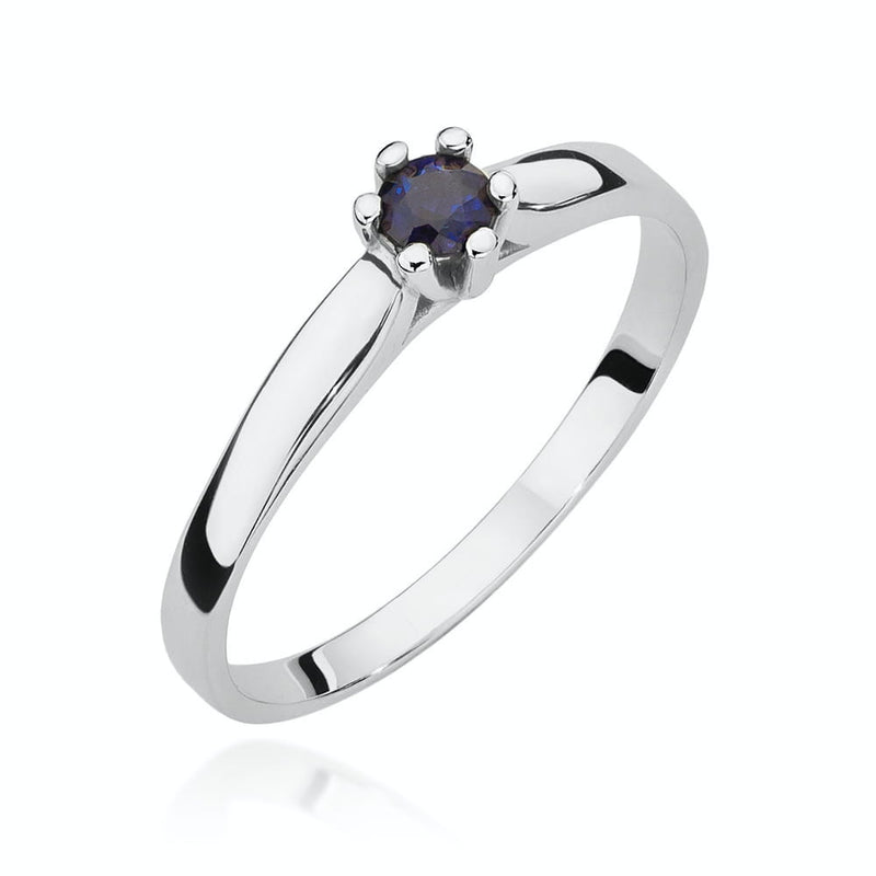 Inel Aur 9K cu Safir 0.15 ct, imaginea 5 din 7