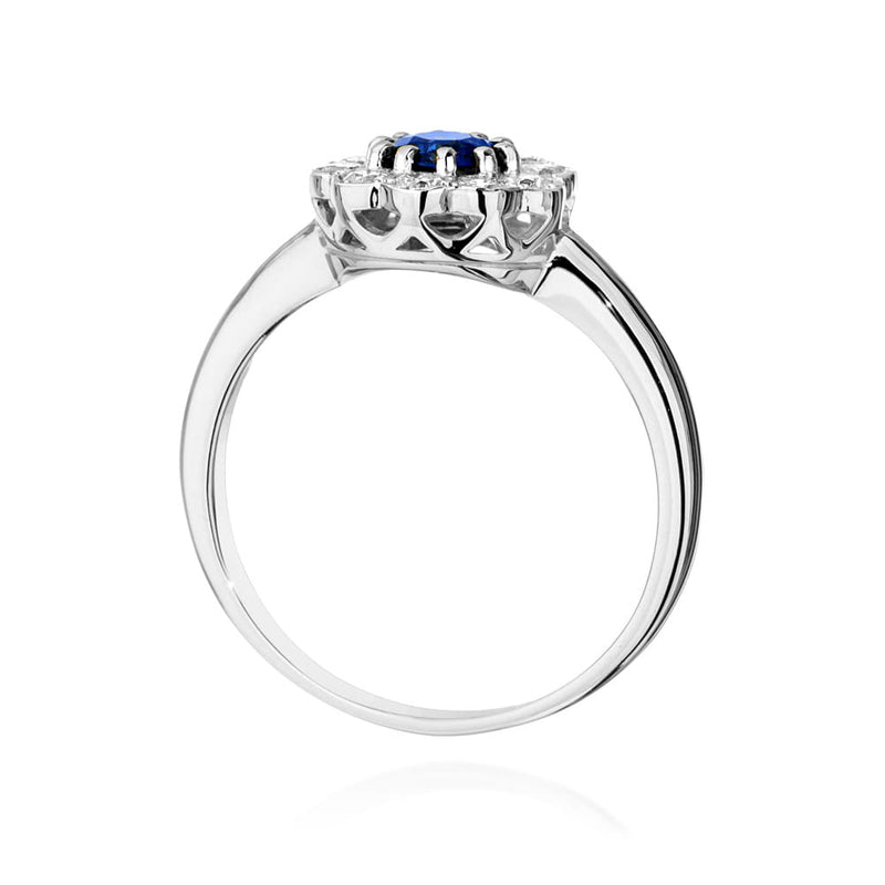 Inel Aur 9K cu Safir 0.50 ct si Diamante Naturale 0.30 ct, imaginea 6 din 6