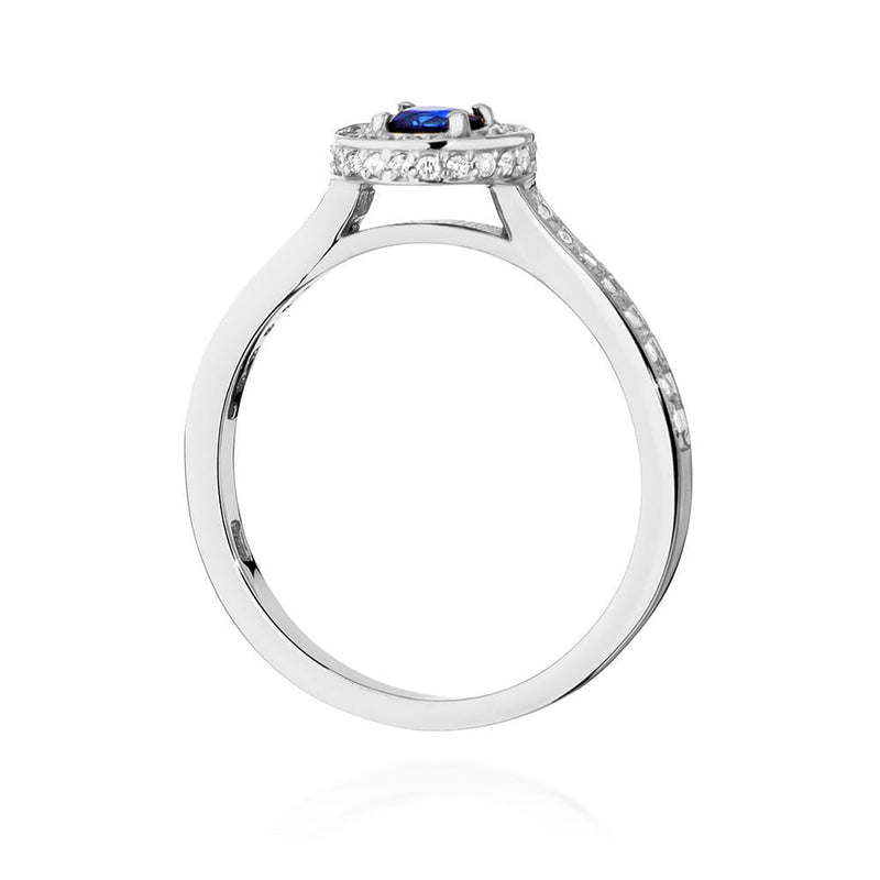 Inel Aur 9K cu Safir 0.30 ct si Diamante Naturale 0.34 ct, imaginea 7 din 7
