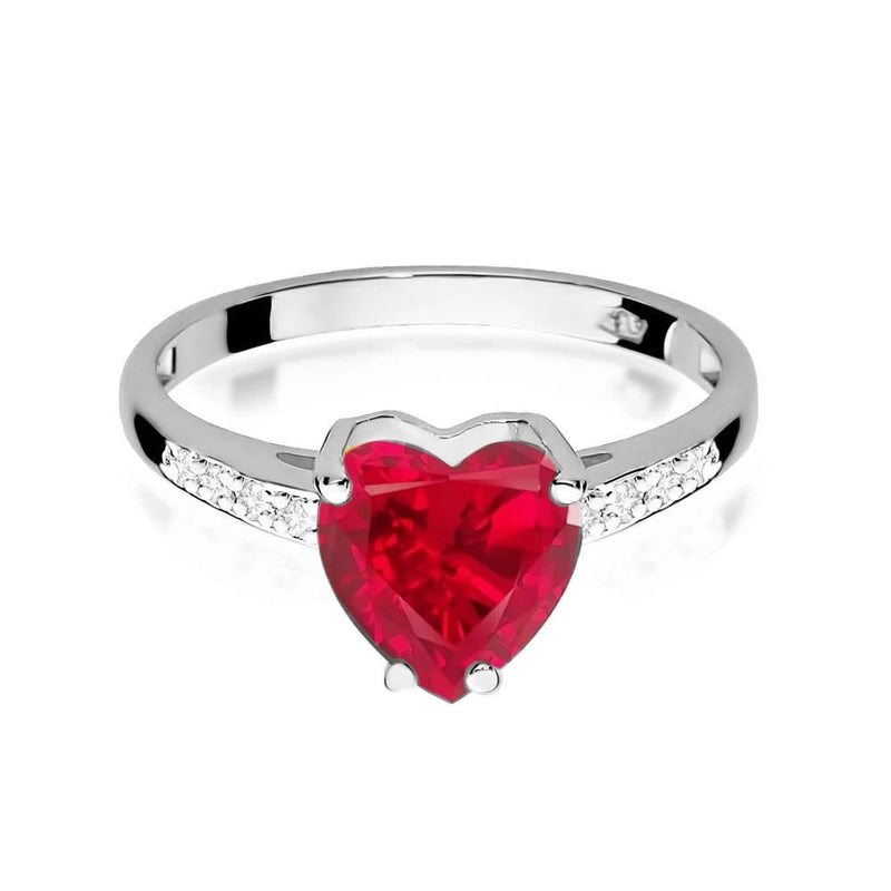 Inel Aur 9K cu Rubin 1.70 ct si Diamante Naturale 0.04 ct, imaginea 6 din 8