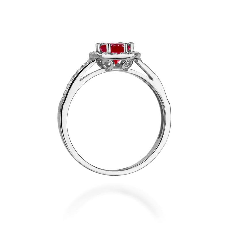 Inel Aur 9K cu Rubin 0.60 ct si Diamante Naturale 0.20 ct, imaginea 7 din 8