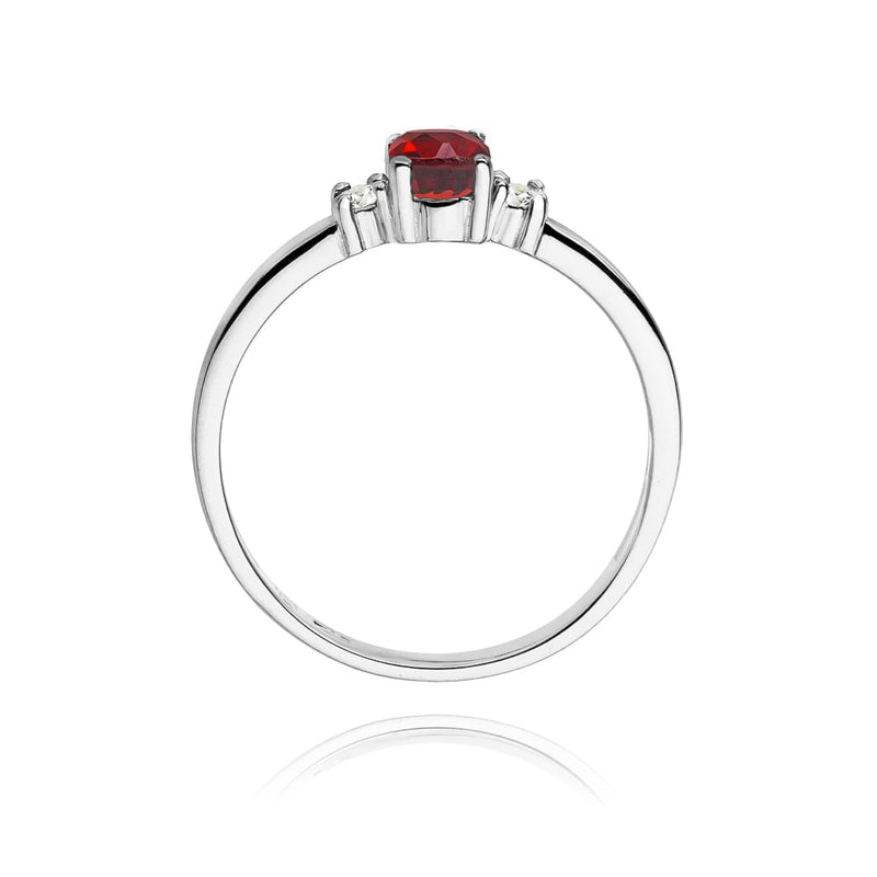 Inel Aur 9K cu Rubin 0.60 ct si Diamante Naturale 0.08 ct, imaginea 7 din 7