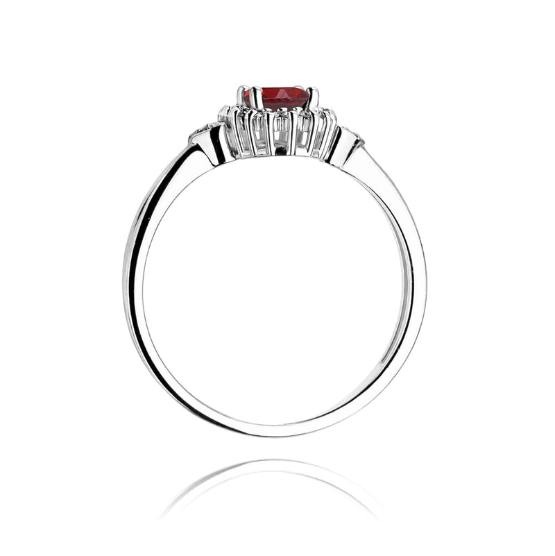 Inel Aur 9K cu Rubin 0.60 ct si Diamante Naturale 0.10 ct, imaginea 7 din 7