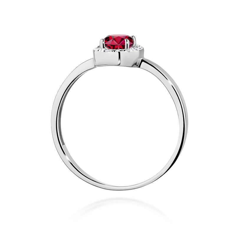 Inel Aur 9K cu Rubin 0.60 ct si Diamante Naturale 0.08 ct, imaginea 7 din 8