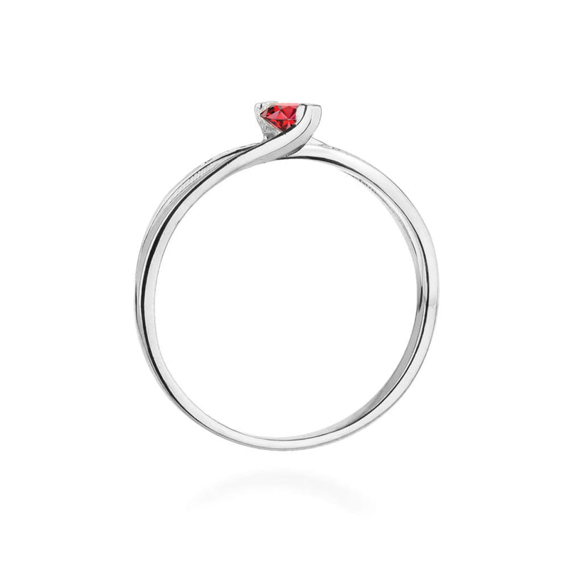 Inel Aur 9K cu Rubin 0.15 ct si Diamante Naturale 0.03 ct, imaginea 7 din 8