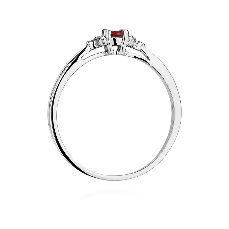 Inel Aur 9K cu Rubin 0.15 ct si Diamante Naturale 0.03 ct, imaginea 7 din 8