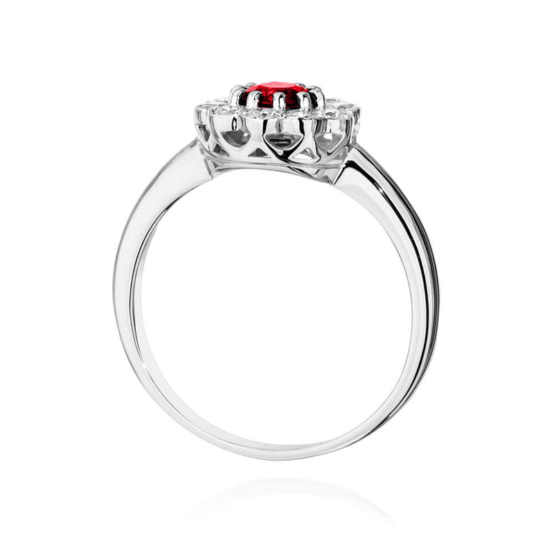 Inel Aur 9K cu Rubin 0.60 ct si Diamante Naturale 0.30 ct, imaginea 6 din 6