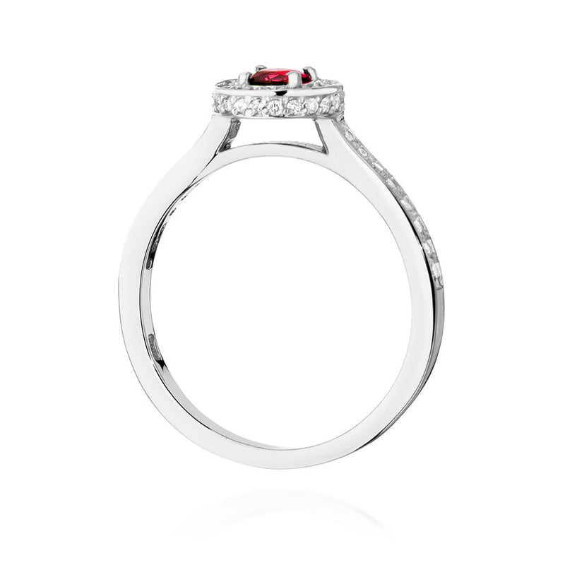 Inel Aur 9K cu Rubin 0.30 ct si Diamante Naturale 0.34 ct, imaginea 7 din 7