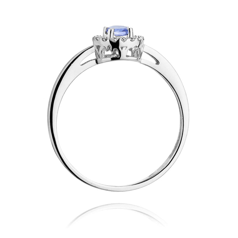 Inel Aur 9K cu Tanzanit 0.15 ct si Diamante Naturale 0.08 ct, imaginea 11 din 11