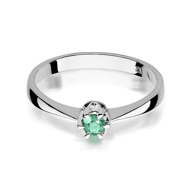 Inel Aur 9K cu Smarald 0.15 ct, imaginea 6 din 8