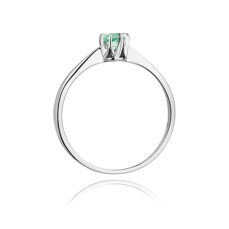Inel Aur 9K cu Smarald 0.15 ct, imaginea 7 din 8