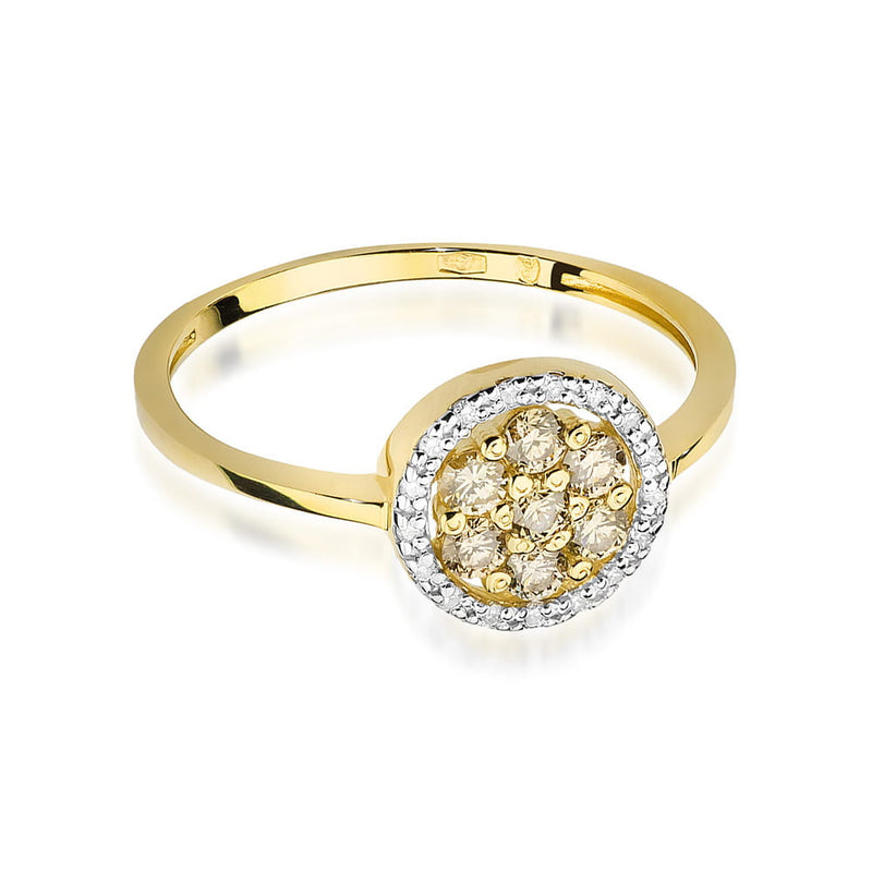 Inel Aur 9K cu Diamante Naturale 0.44 ct, imaginea 2 din 8