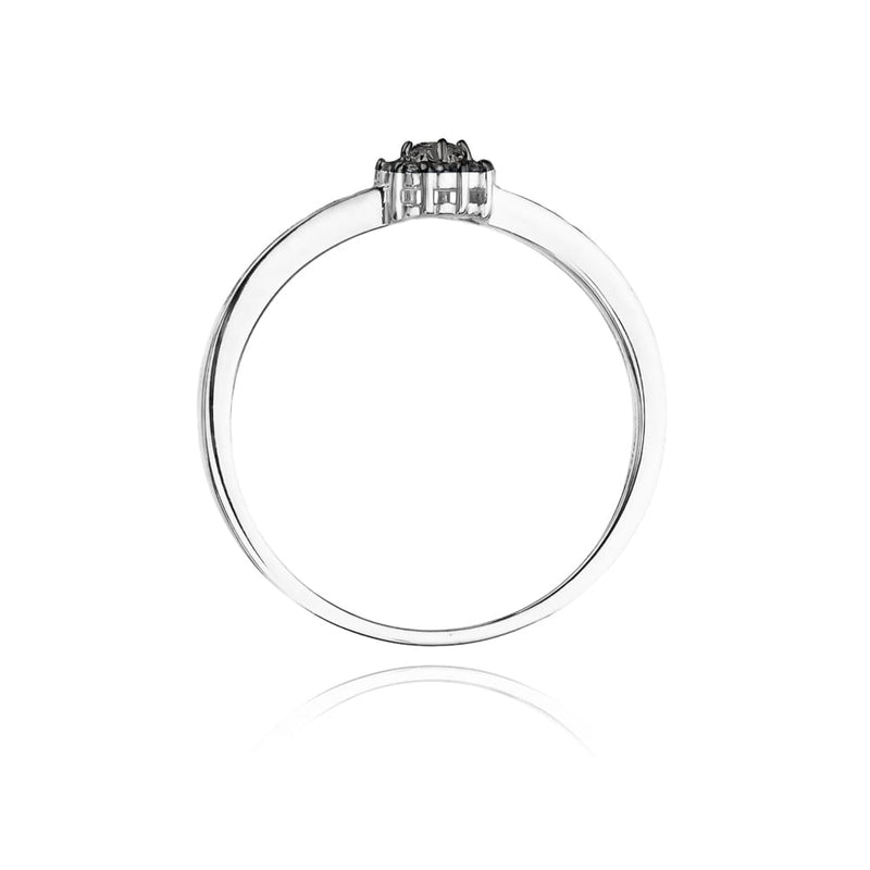 Inel Aur 9K cu Diamante Naturale Negre 0.09 ct, imaginea 7 din 8