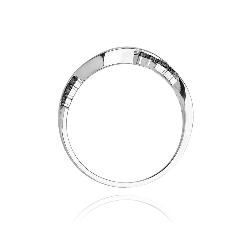 Inel Aur 9K cu Diamante Naturale Negre 0.07 ct, imaginea 7 din 8