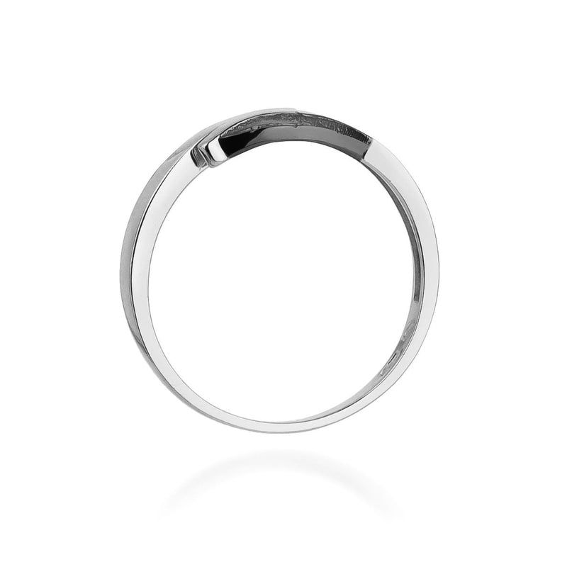 Inel Aur 9K cu Diamante Naturale Albe si Negre 0.03 ct, imaginea 7 din 8