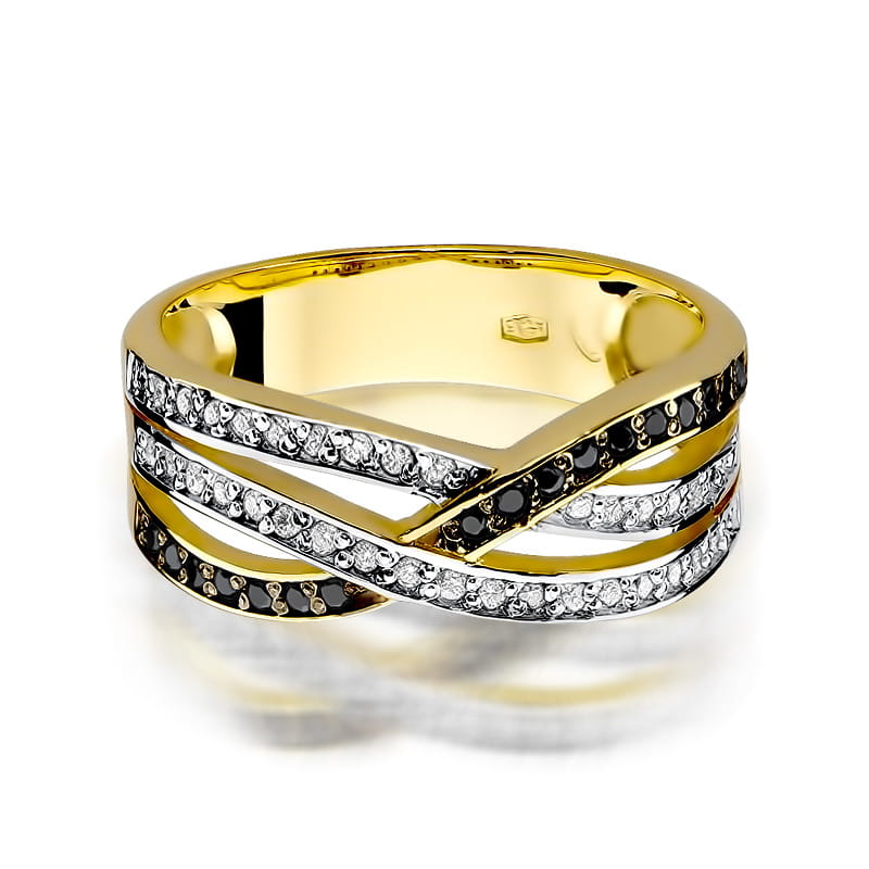 Inel Aur 9K cu Diamante Naturale 0.18 ct, imaginea 2 din 7