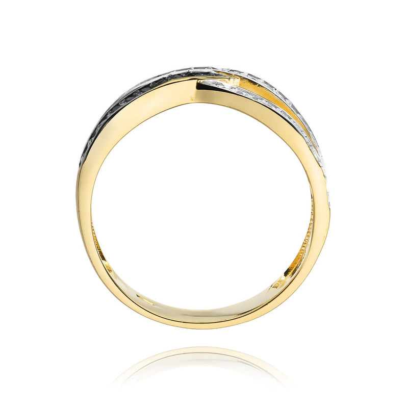 Inel Aur 9K cu Diamante Naturale 0.18 ct, imaginea 3 din 7