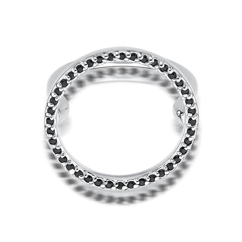 Inel Aur 9K cu Diamante Naturale Negre 0.20 ct, imaginea 5 din 6
