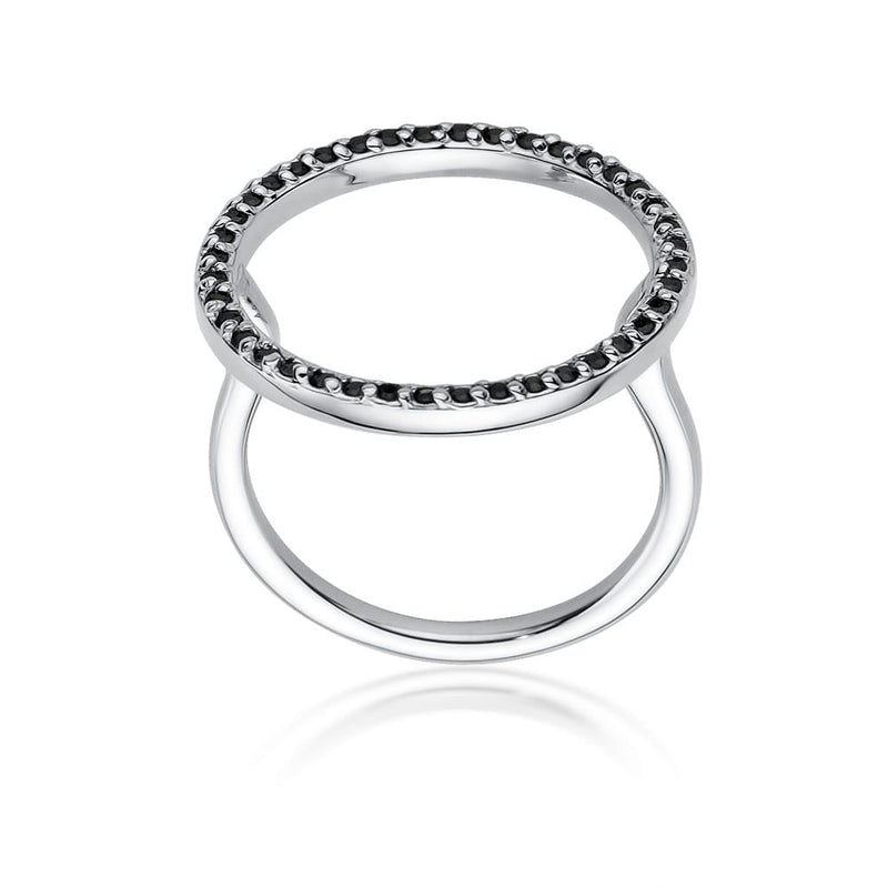 Inel Aur 9K cu Diamante Naturale Negre 0.20 ct, imaginea 6 din 6