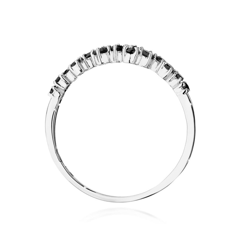 Inel Aur 9K cu Diamante Naturale Negre 0.33 ct, imaginea 6 din 6