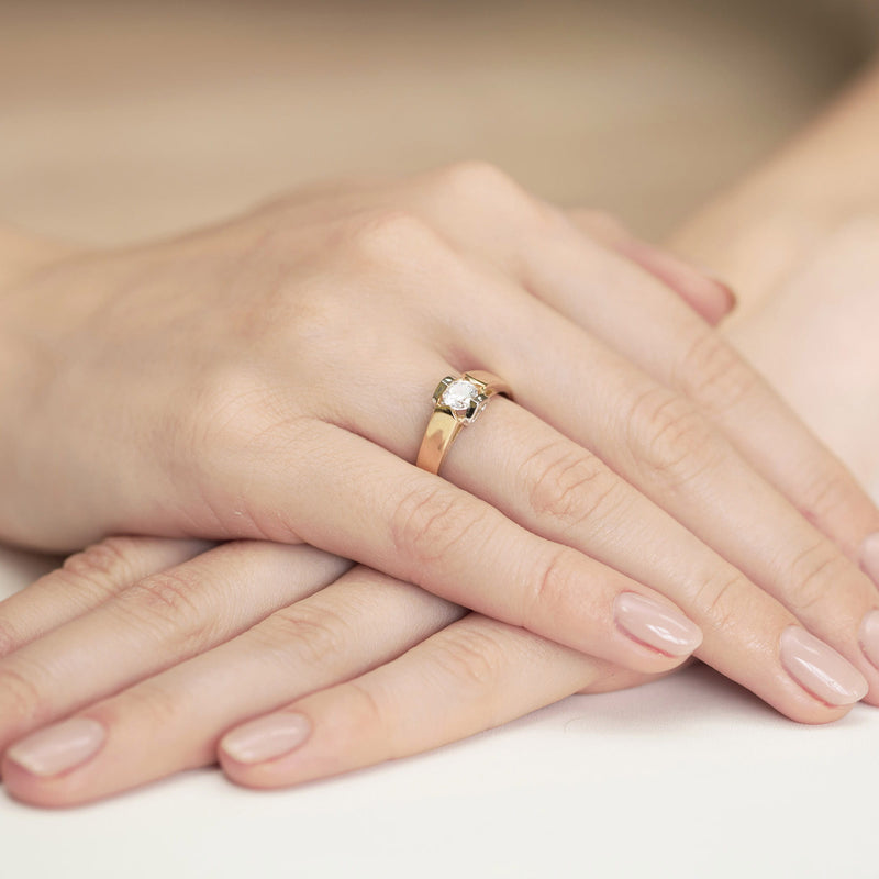 Inel Aur 9K cu Diamant Natural 0.50 ct, imaginea 3 din 6