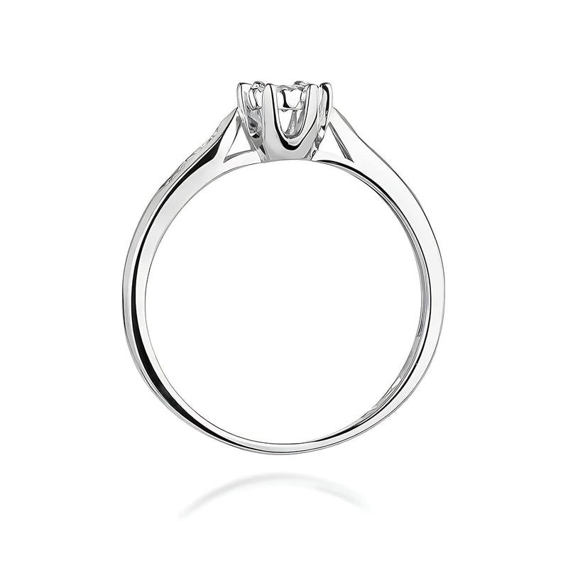 Inel Aur 9K cu Diamante Naturale 0.13 ct, imaginea 7 din 8