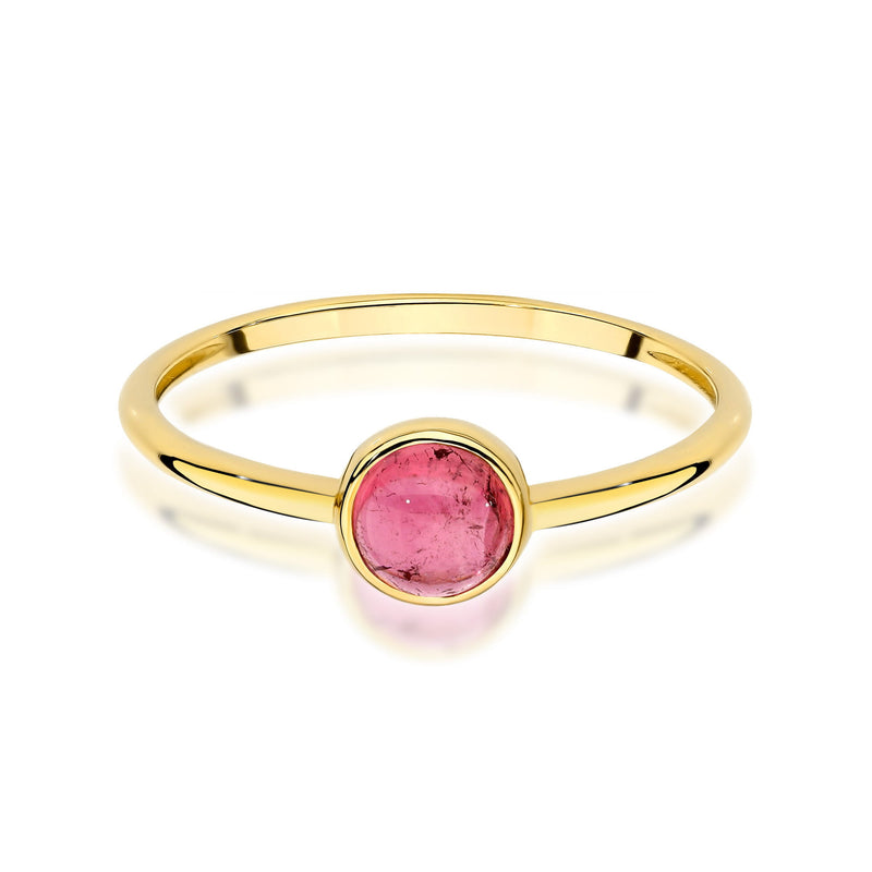 Inel Aur 9K cu Pink Tourmaline 1.00 ct, imaginea 2 din 8