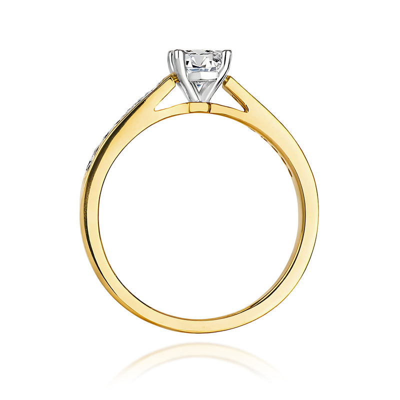 Inel Aur 9K cu Diamante de Laborator 0.62 ct, imaginea 3 din 10