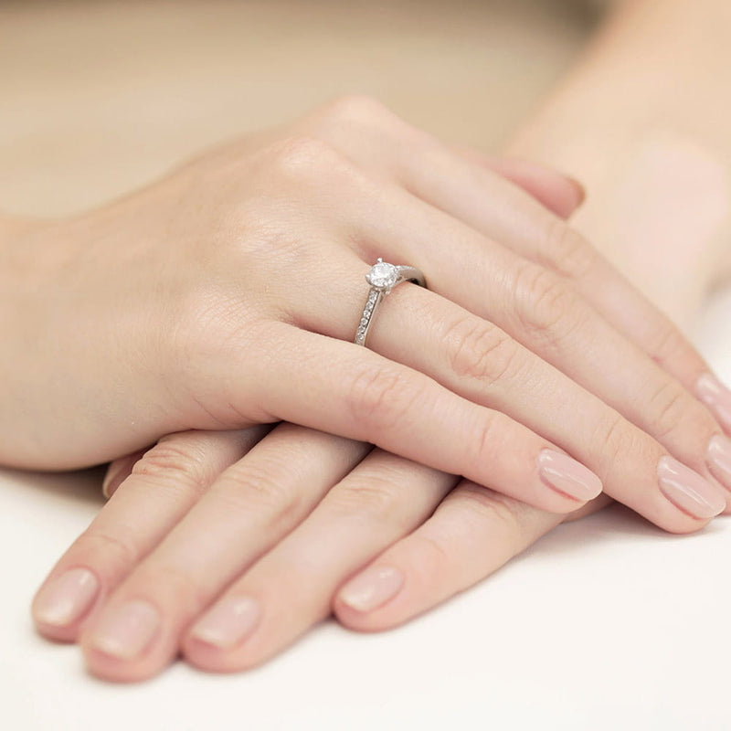 Inel Aur 9K cu Diamante de Laborator 0.62 ct, imaginea 10 din 10