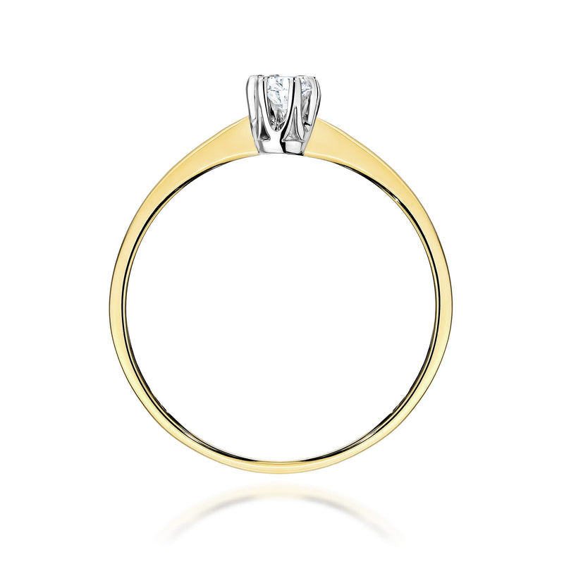 Inel Aur 9K cu Diamant de Laborator 0.10 ct, imaginea 3 din 9