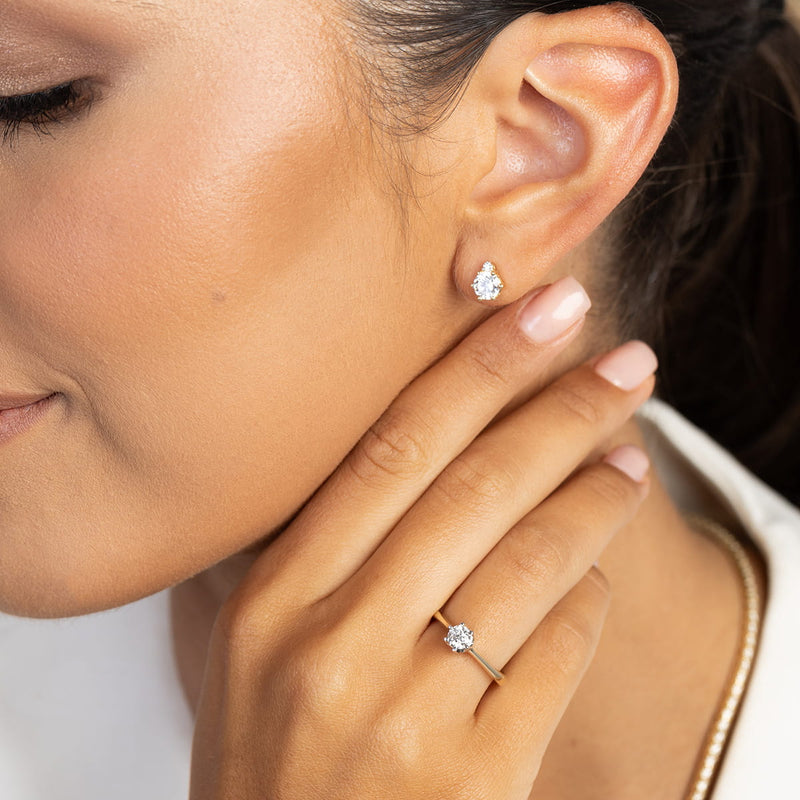Inel Aur 9K cu Diamant de Laborator 0.30 ct, imaginea 4 din 8